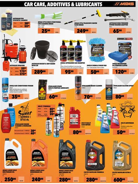 Midas catalogue & specials .